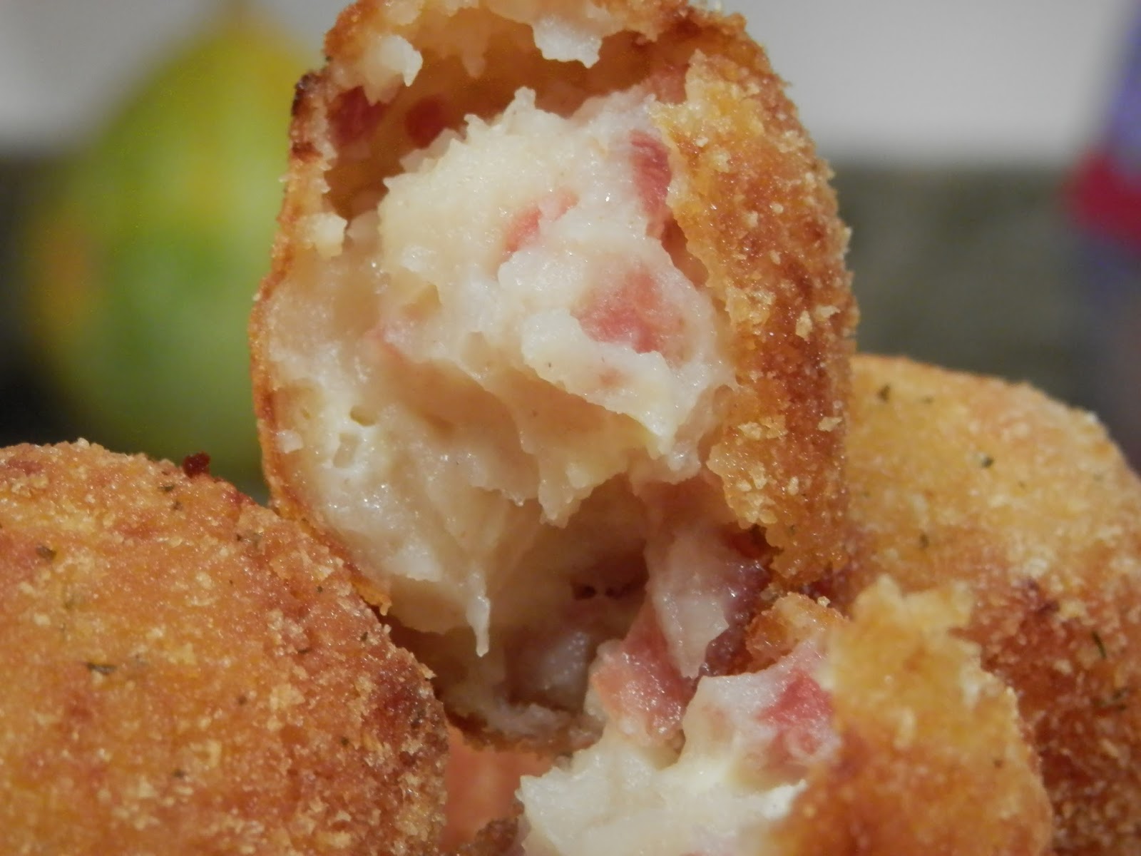 Croquetas de jamón sin lactosa en panificadora