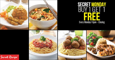 Secret Recipe Malaysia Main Course Buy 1 Free 1 Promo