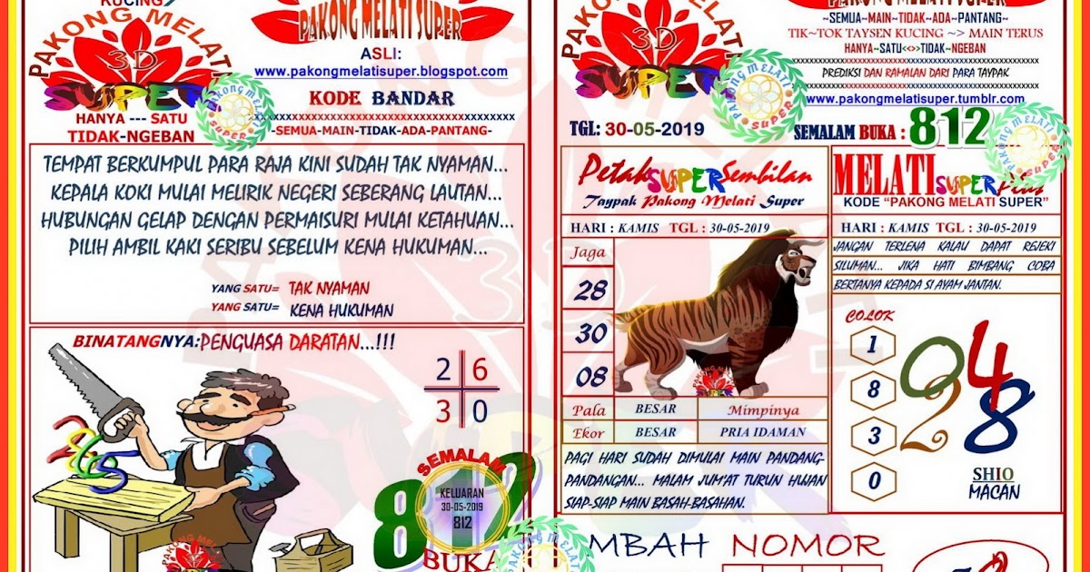 Info Prediksi Togel Keluaran Pakong 30 Mei 2019