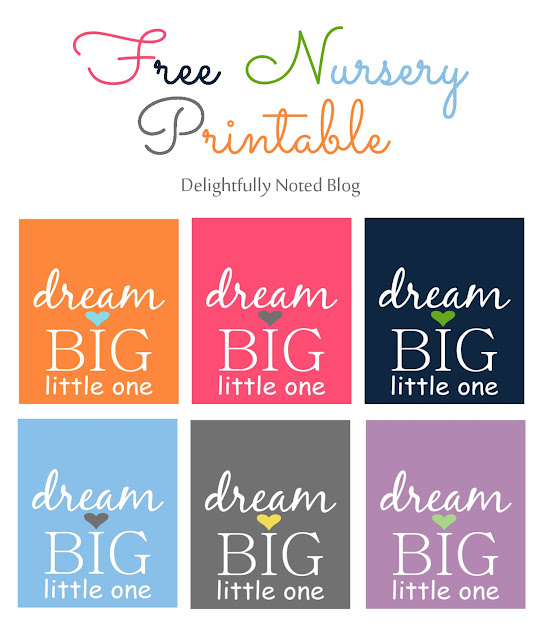 Nursery Printable Colors