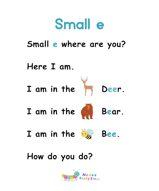 Letter E 'Uppercase' - Alphabet Stories - Reading Comprehension Worksheet