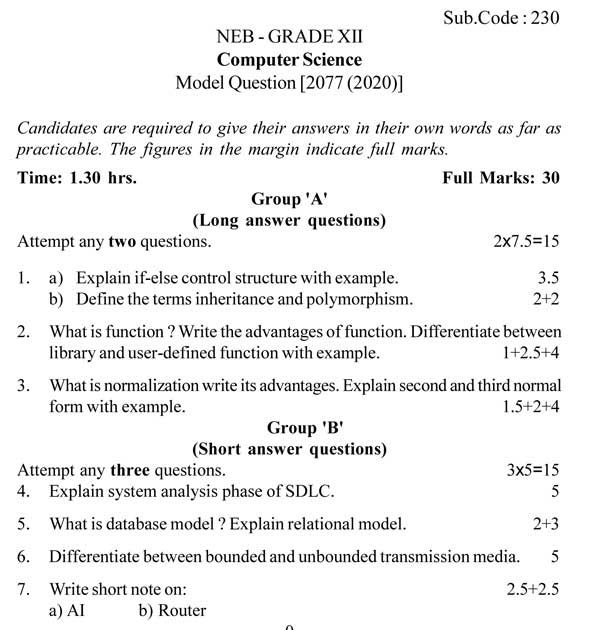research methodology in computer science question paper