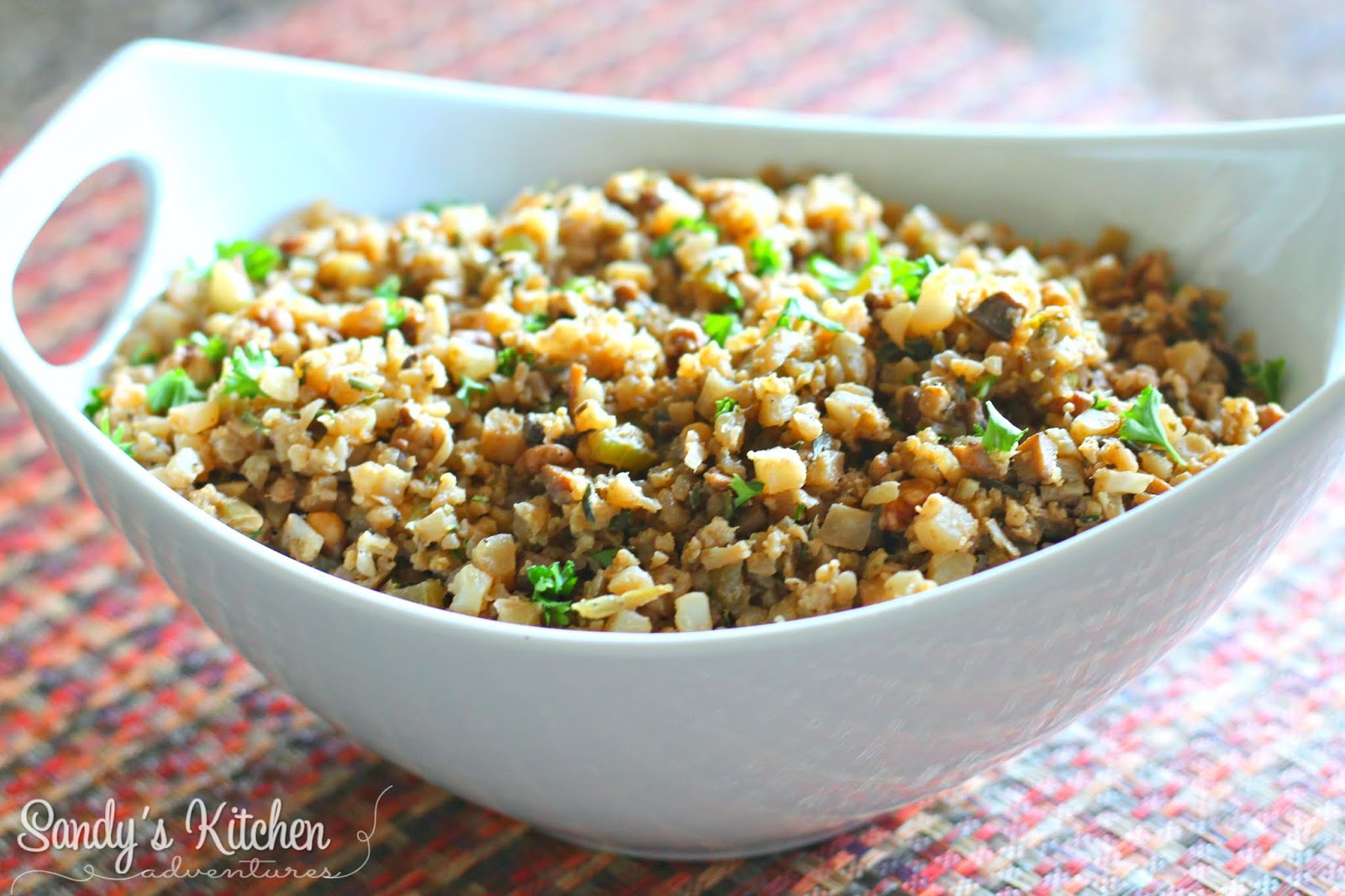 Sausage Cauliflower Rice Stuffing Sandy's Kitchen