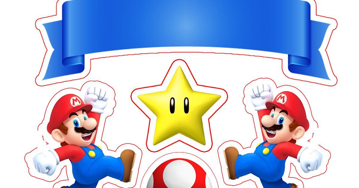 Super Mario Cake Topper Printable