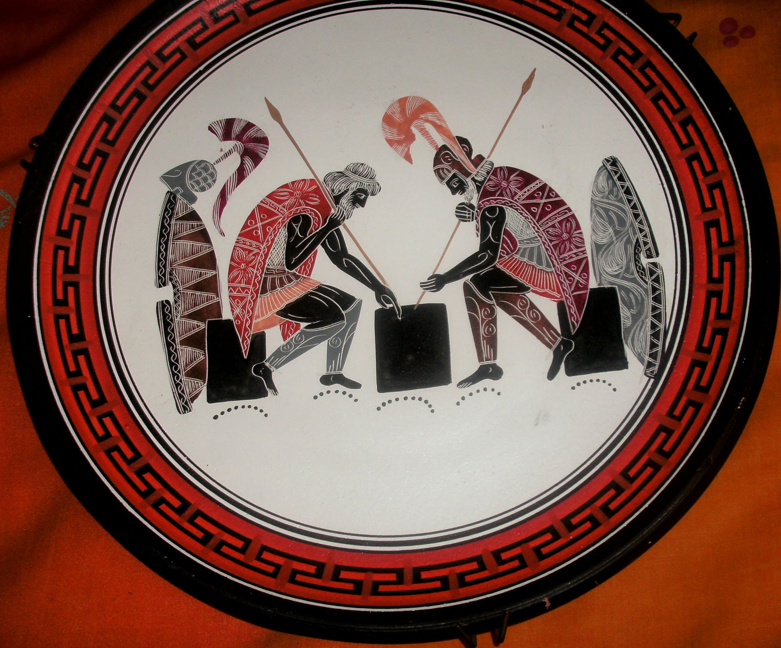Geelong Visual Diary Greek plates at a car boot sale