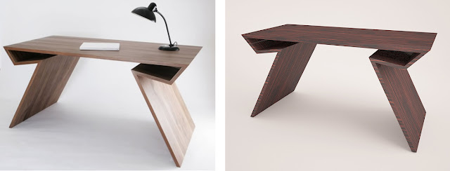 Mesa real y mesa de diseño en 3ds max