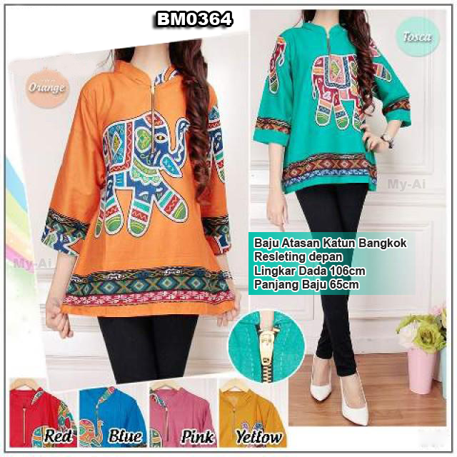 bursa grosir busana muslim tanah abang bm0364 baju atasan blouse katun bangkok gajah ethnic bursa grosir busana muslim tanah abang bm0364 baju atasan blouse katun bangkok gajah ethnic