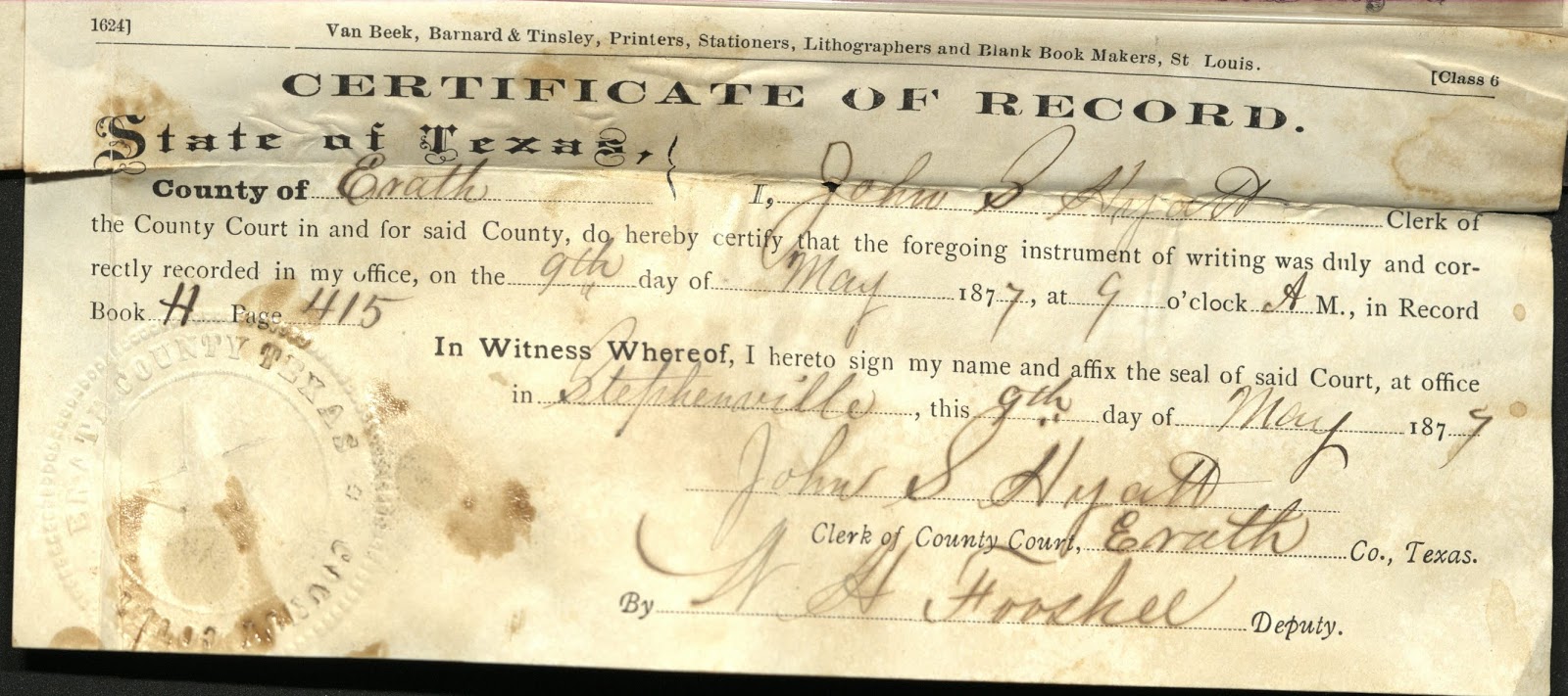 Library Online Lounge Tarleton Libraries John Tarleton's Land Patent