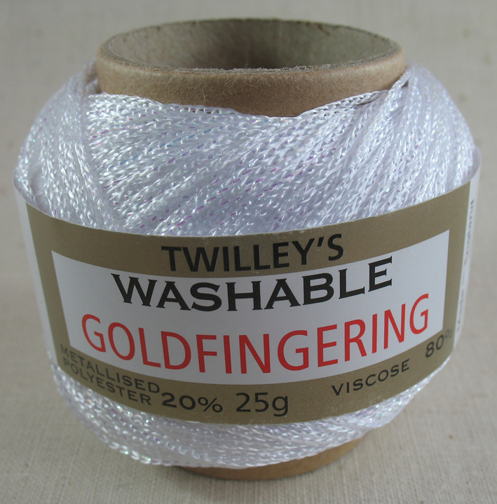 Twilleys Goldfingering No. 5 Metallic Crochet Yarn Gold 02