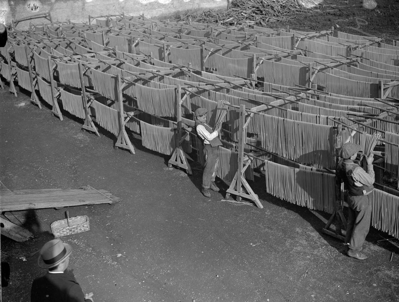 Drying the pasta. 1929.