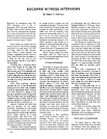 Socorro Witness Interviews | UFO CHRONICLE – 1978 - www.theufochronicles.com