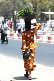 Going home from the market in Senegal.