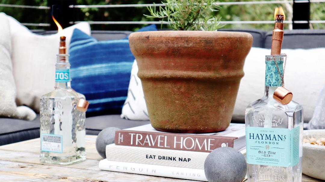 My Sweet Savannah DIY outdoor tabletop tiki torch