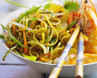 Clo's Sensuous Delights: Crevettes A L'Ananas Et Nouilles Chinoises