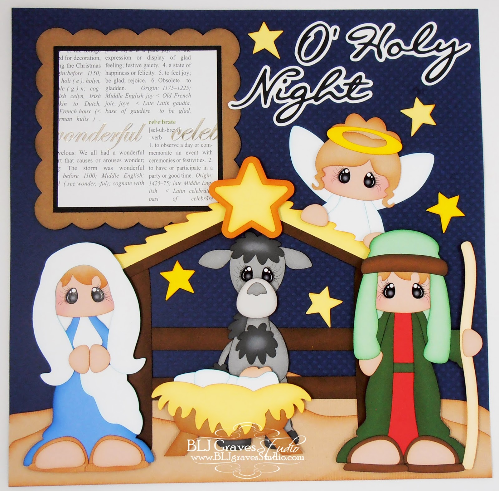 Nativity Scrapbook Layout