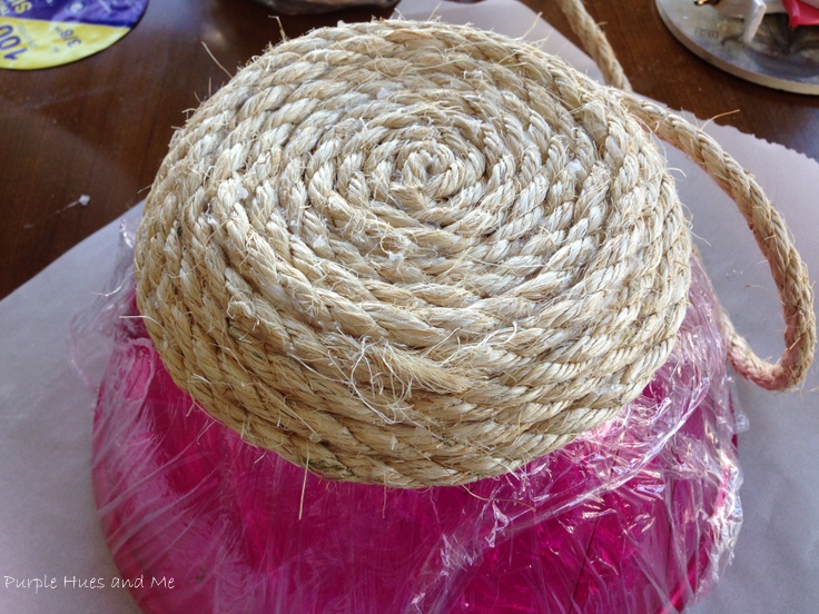 Como hacer cestas de cuerda