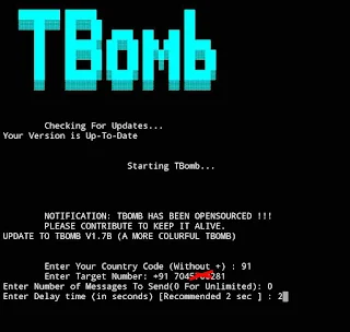 Unlimited SMS bombing Call bombing using termu0