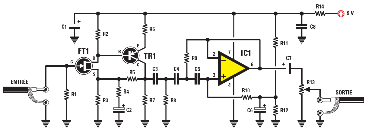 Schema filtre electronique