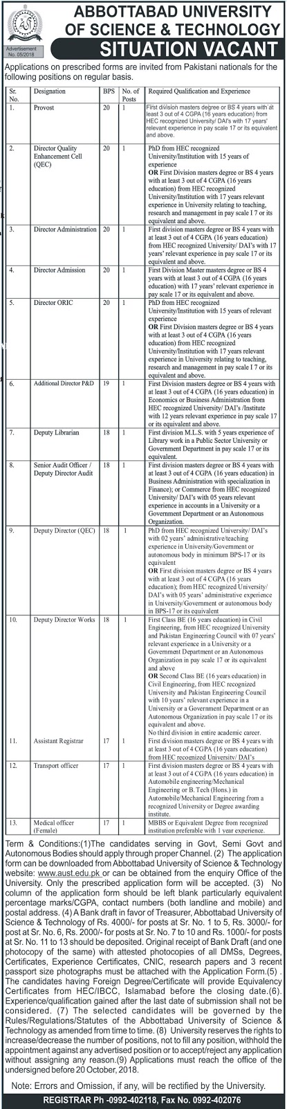 Jobs In Pakistan Jobs In Abbottabad University Of Science jobs-in-pakistan-jobs-in-abbottabad-university-of-science