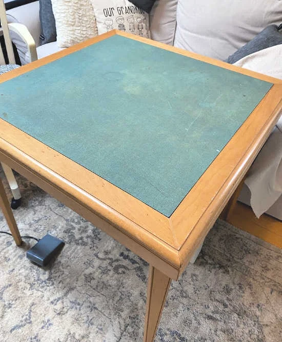 Vintage green card table