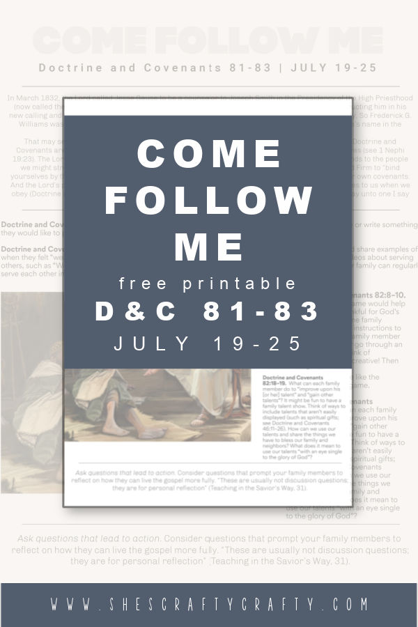 Come Follow Me free printable July 12-18 pinterest pin