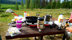 camping night date surprise trip yum amazingness peppers sauteed topped onions juice coffee orange french press then