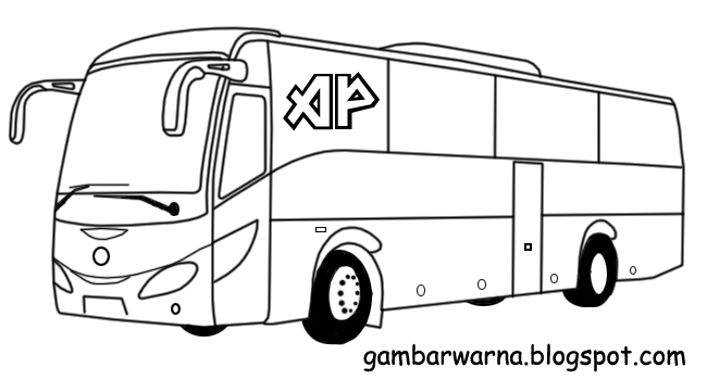 Mewarnai Bus Belajar Mewarnai Gambar