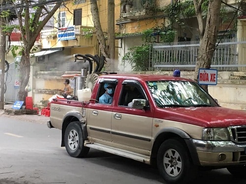 Hải Phòng phun hóa chất khử trùng toàn thành phố