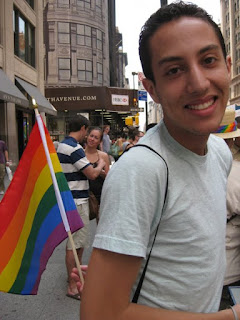 Chris Woods at his first NYC Pride