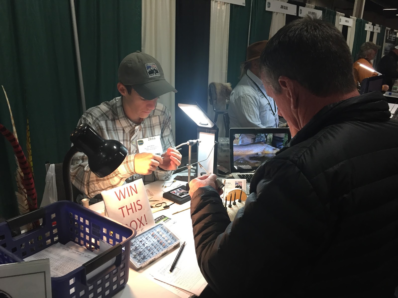 Josh Miller Trout Yeah Tying at the International Fly Tying Symposium