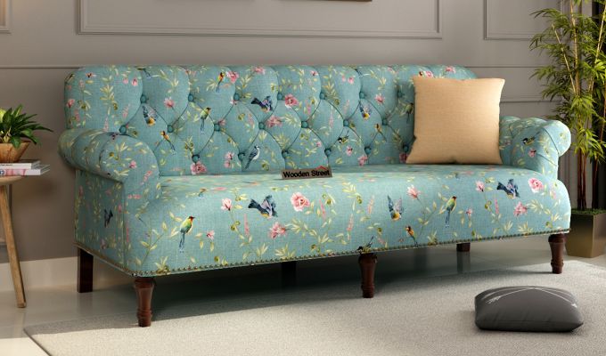 Parker 3 Seater Sofa (Linen, Bubble Robins)