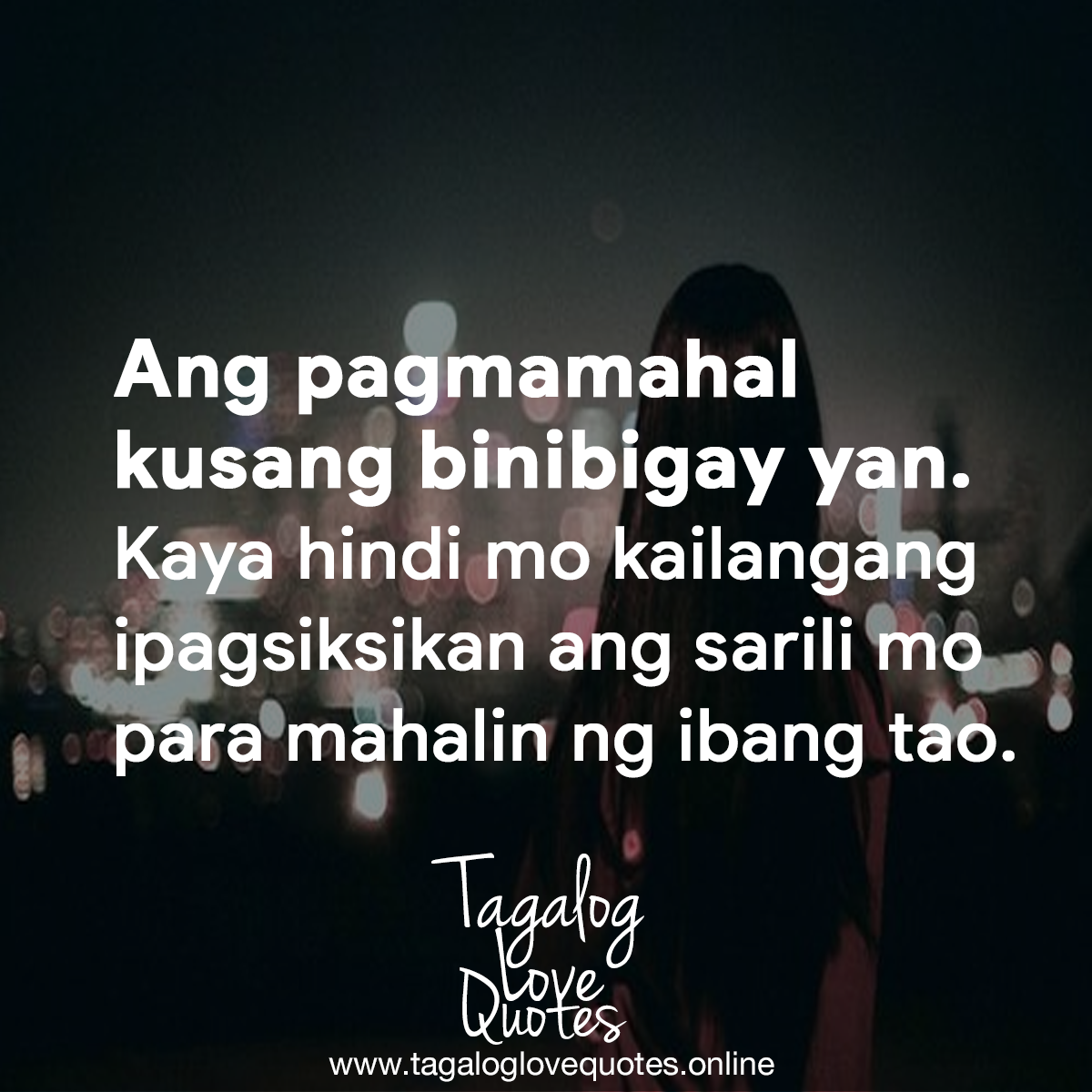 Ang pagmamahal kusang binibigay yan