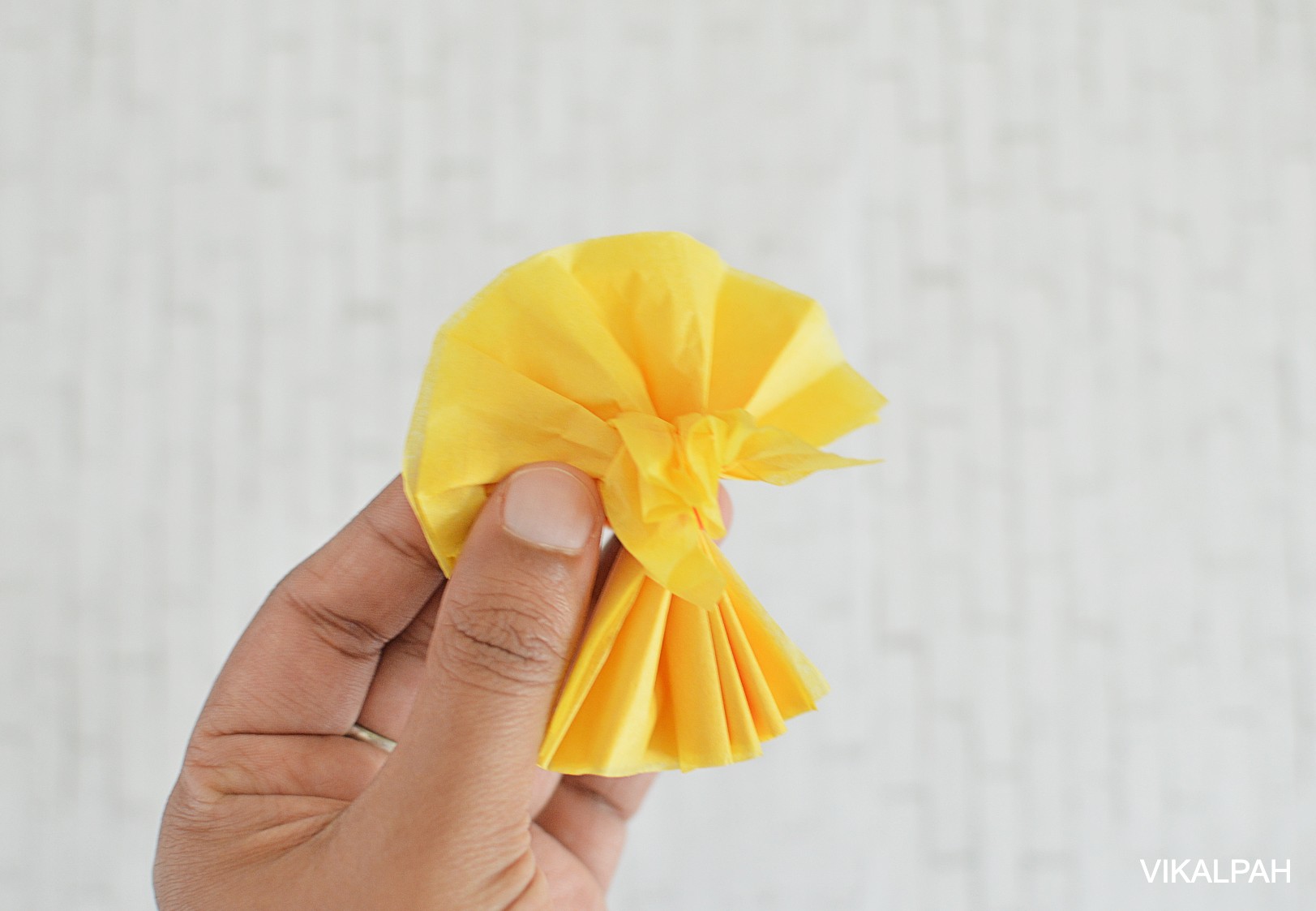 Vikalpah DIY marigold flowers garland using tissue paper