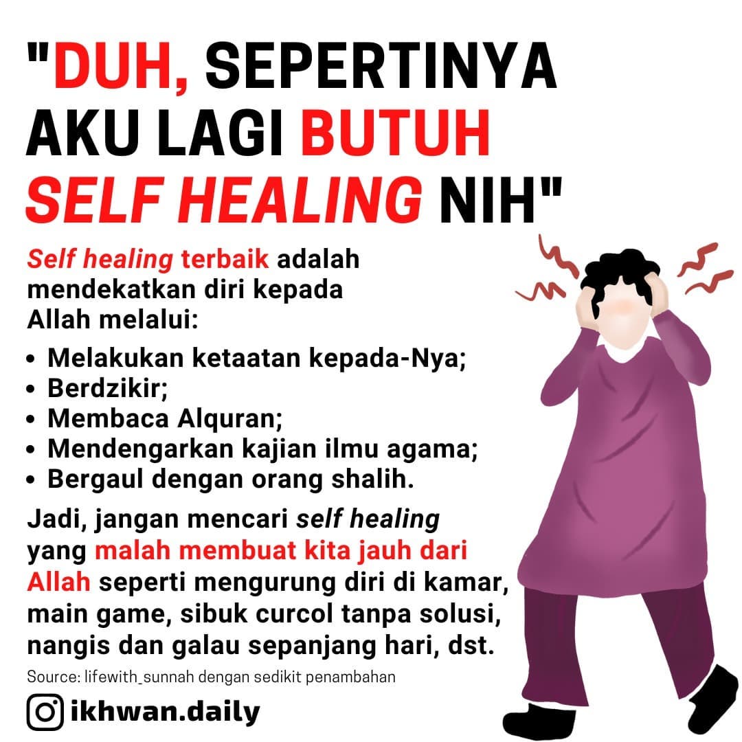Foto Dakwah Cara self healing terbaik menurut Islam