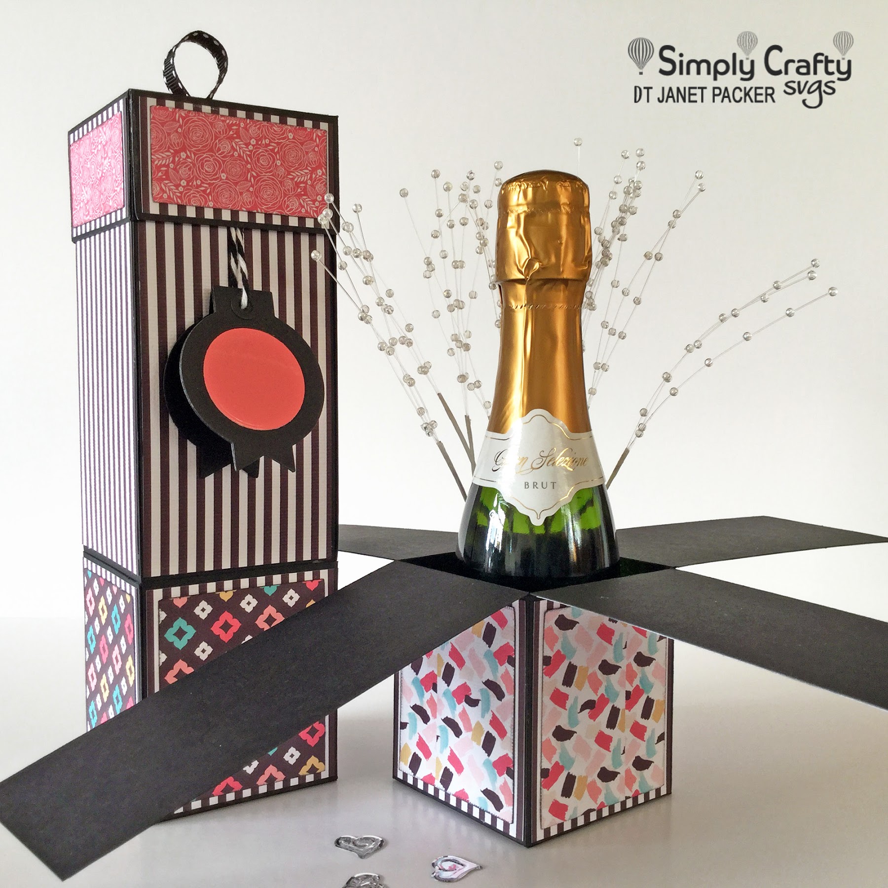 Wine Bottle Gift Box Svg 70+ DXF Include