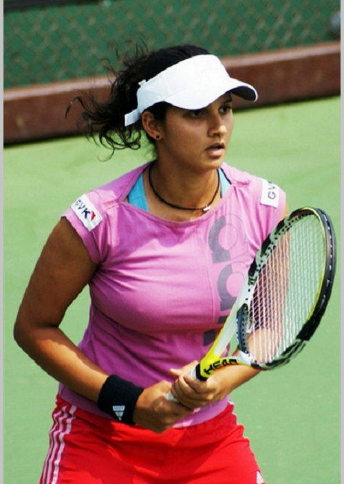 Indian Professional Tennis Player Sania Mirza poses during 