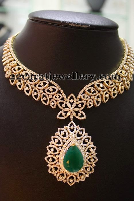 Diamond Necklaces by Naj Jewellery - Jewellery Designs