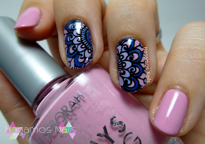 Hagamos Nails: Nail Art Flor Mandala Reverse Stamping