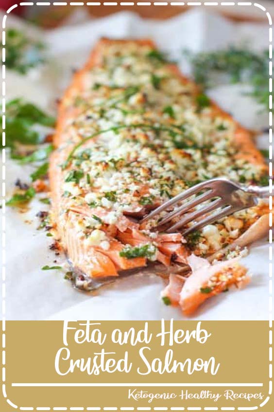 Feta and Herb Crusted Salmon - Kitchen Teresa