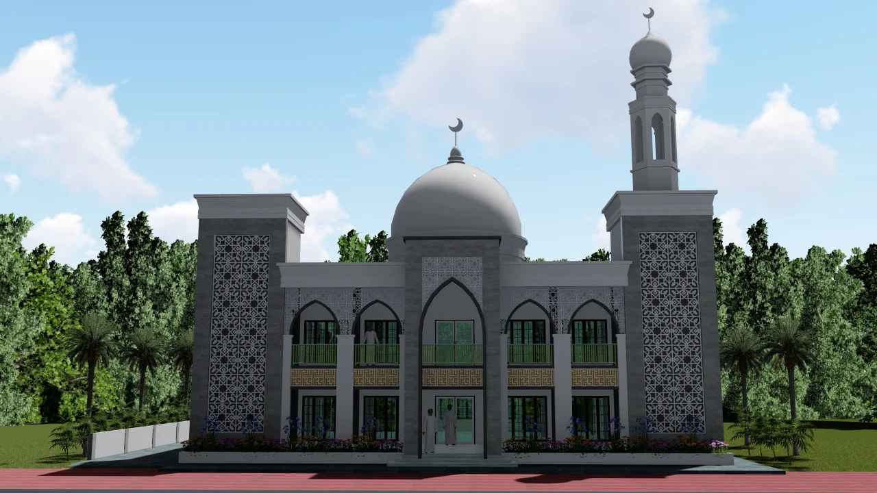 Contoh gambar masjid untuk anak sd