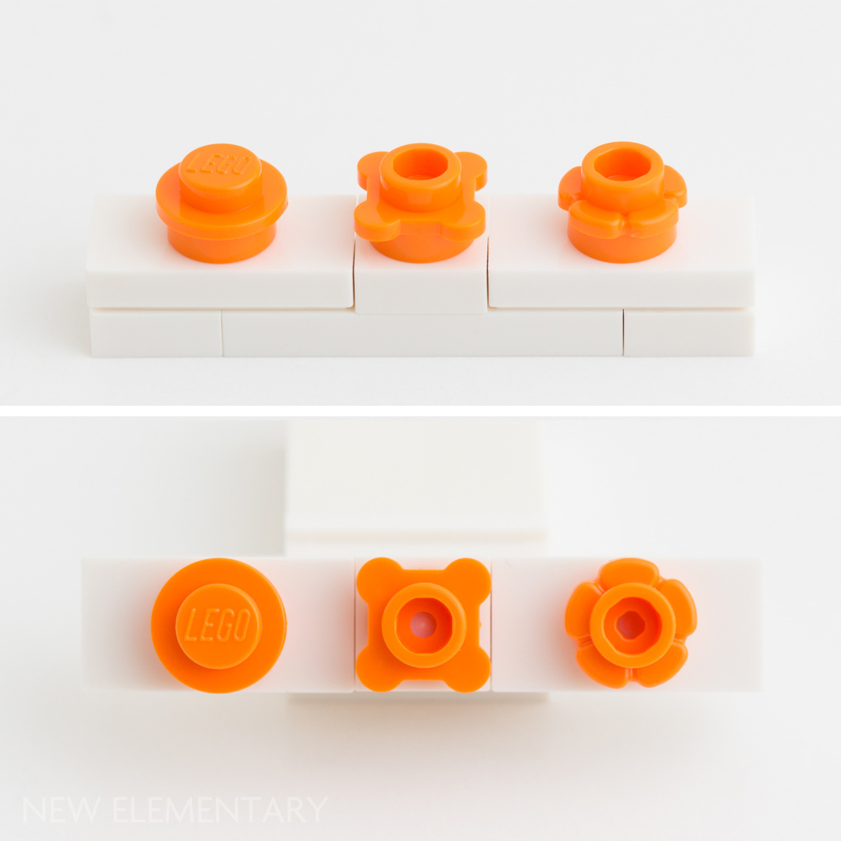 New Orange 24866 Lot of 25 Lego FLOWER EDGE 1x1 with 5 Petals