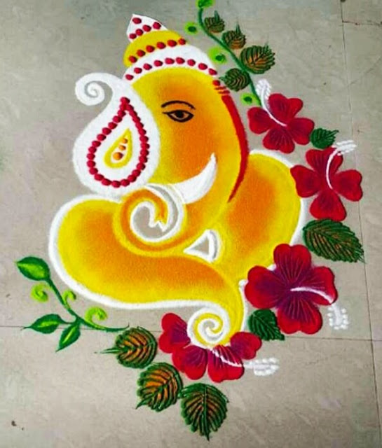 Rangoli Design Images for Ganesh Chaturthi