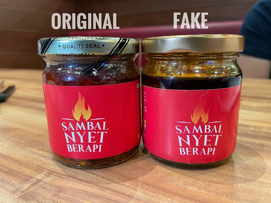 Sambal Nyet Khairulaming original vs fake