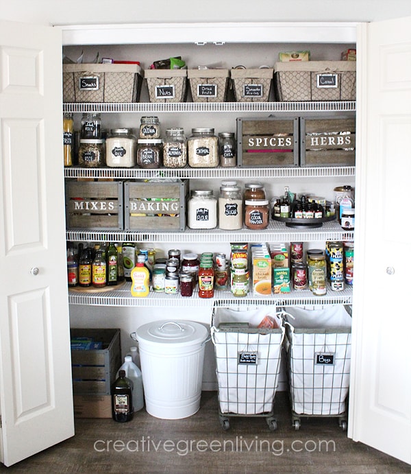 My Farmhouse Style Pantry Organization Makeover Creative Green