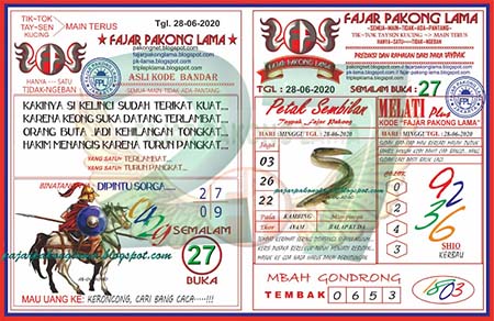 Prediksi Togel Hongkong Minggu 28 Juni 2020 Hari Ini Prediksitogel Jp