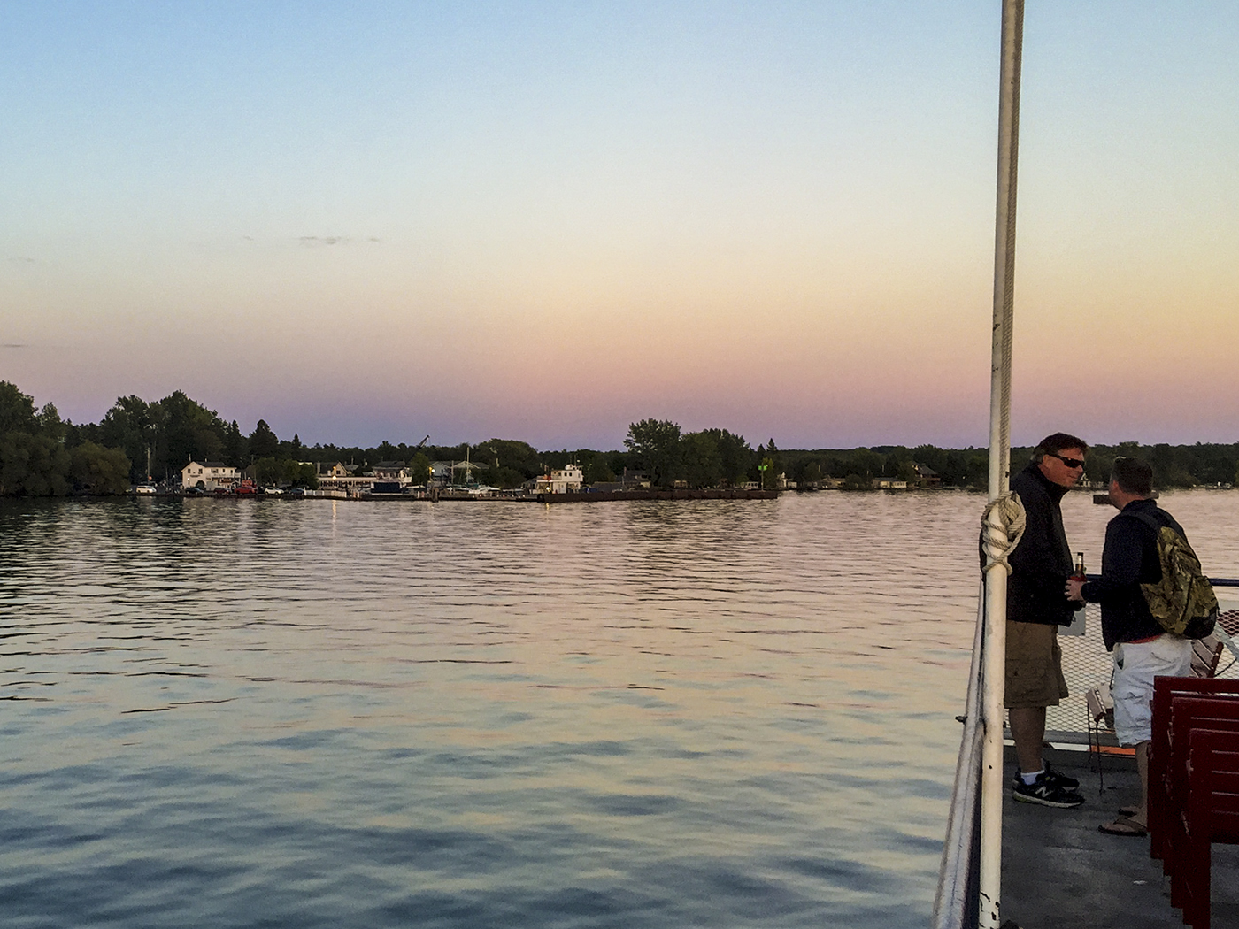 Arriving at La Pointe WI on Madeline Island