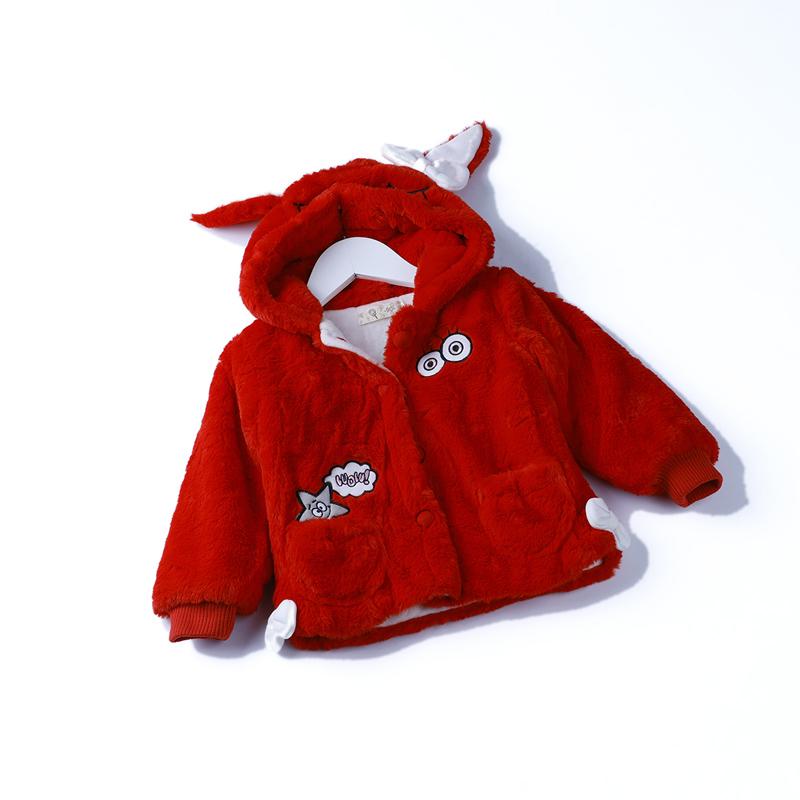 Áo Khoác Thu Đông Bé Gái Bông Tay Dài Đính Sticker - BELDINO 158307 3 4 79