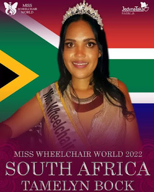 Tamelyn Bock finalista de Sudáfrica en Miss Wheelchair World 2022