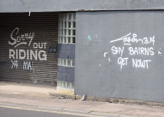 Grafitti on the stables shutter