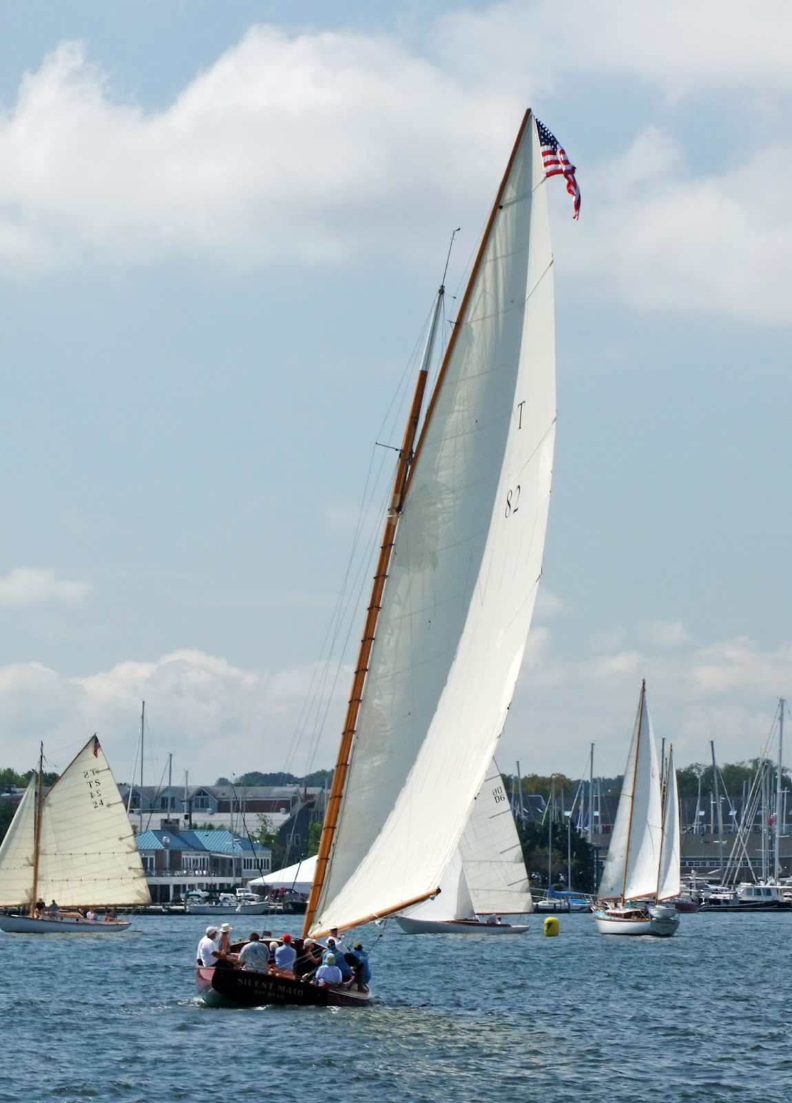 Earwigoagin Catboat "Silent Maid" at NSHOF Wooden Sailboat Rendezvous
